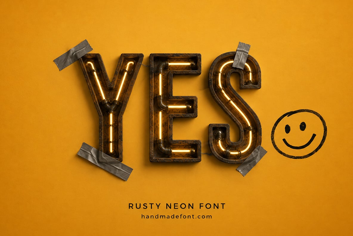Rusty Neon Font
