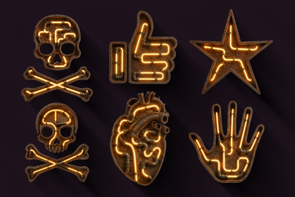 Rusty Neon Font