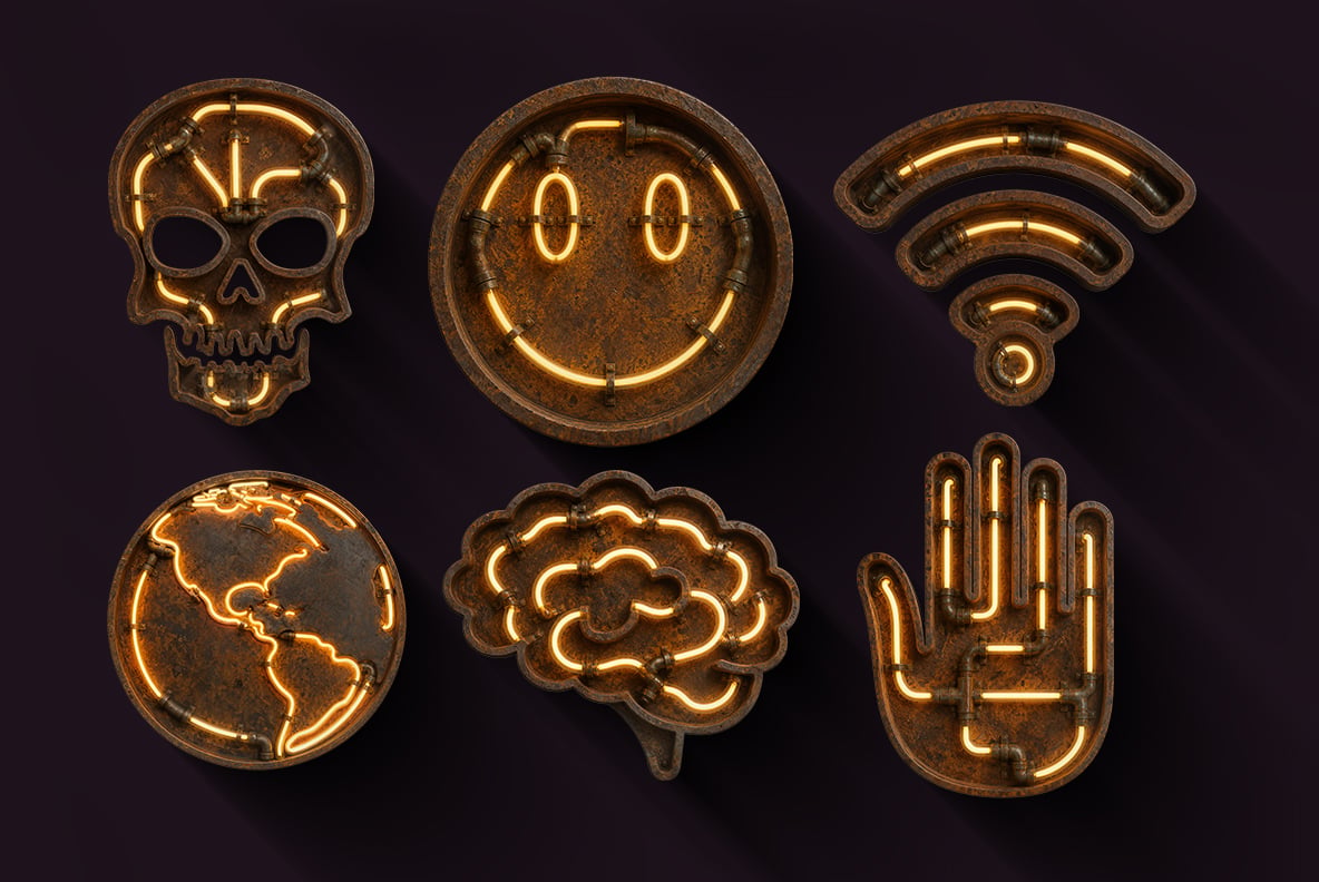 Rusty Neon Font