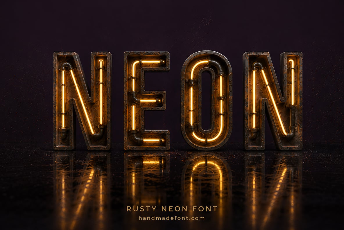 Rusty Neon Font