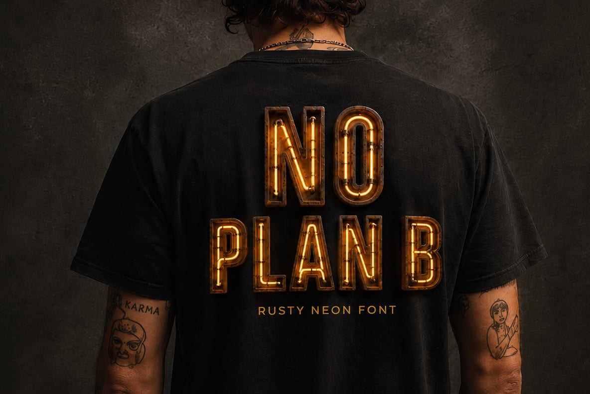 Rusty Neon Font