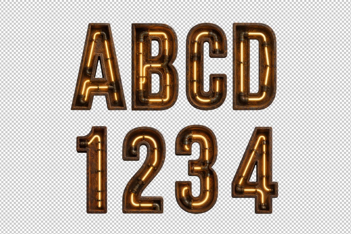 Rusty Neon Font