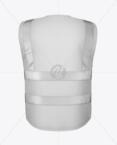 Safety Vest Mockup - Back View