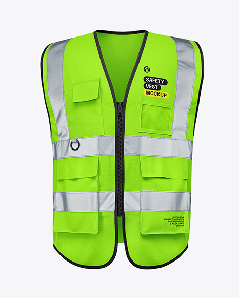Safety Vest Mockup - Front View