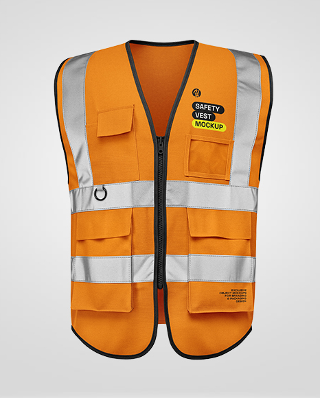 Safety Vest Mockup - Front View