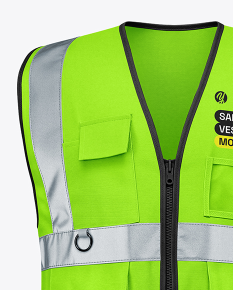 Safety Vest Mockup - Front View
