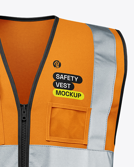 Safety Vest Mockup - Front View