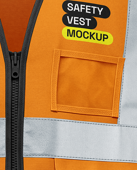 Safety Vest Mockup - Front View