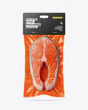 Packaging with Salmon Steak Mockup