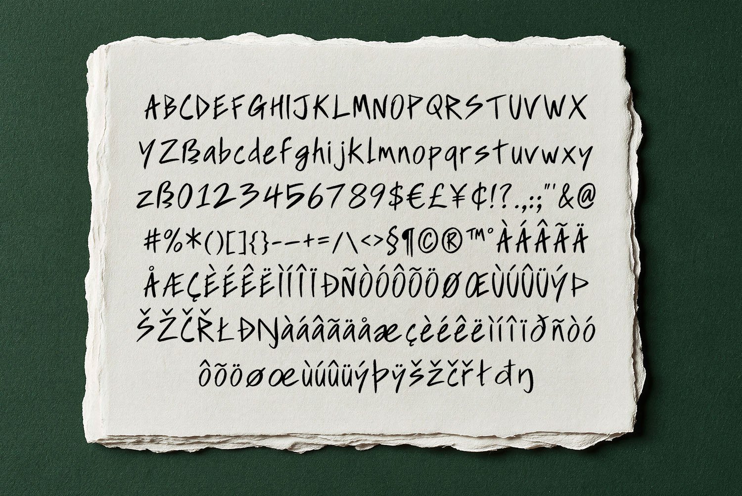 Scratch Note Font