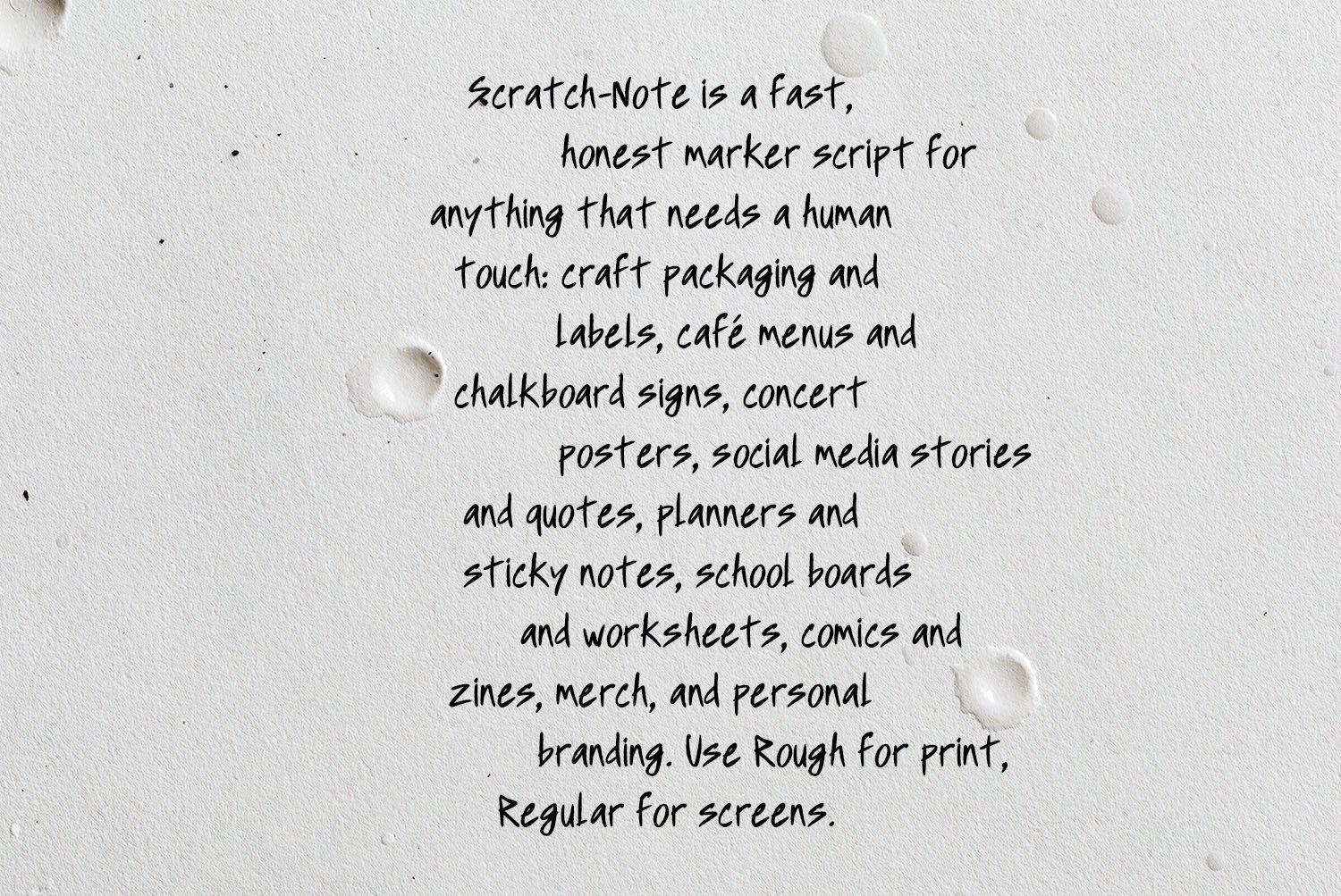 Scratch Note Font