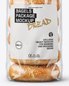 Sesame Seed Bagels Package Mockup