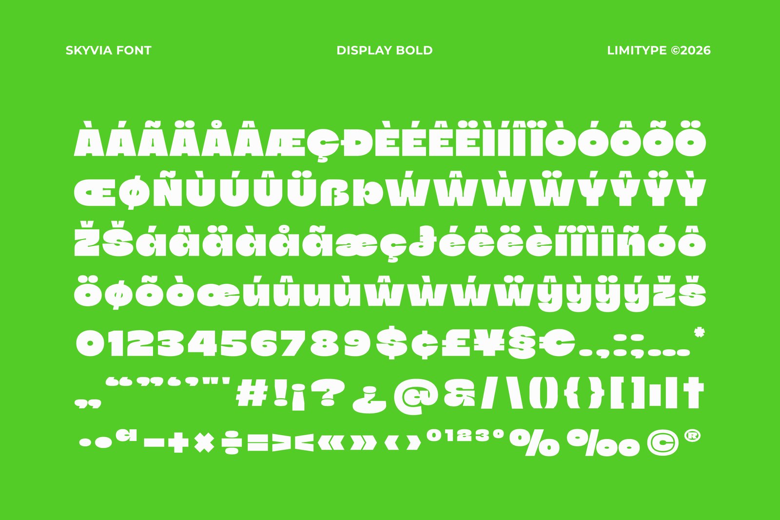 Skyvia - Bold Inktrap Font