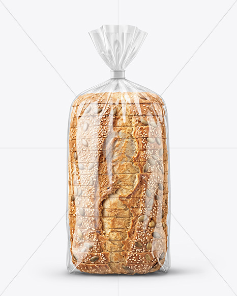 Sliced Bread with Assorted Seeds Package Mockup