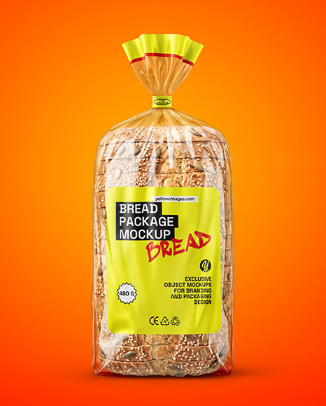 Sliced Bread with Assorted Seeds Package Mockup