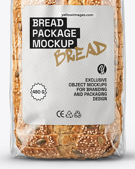 Sliced Bread with Assorted Seeds Package Mockup