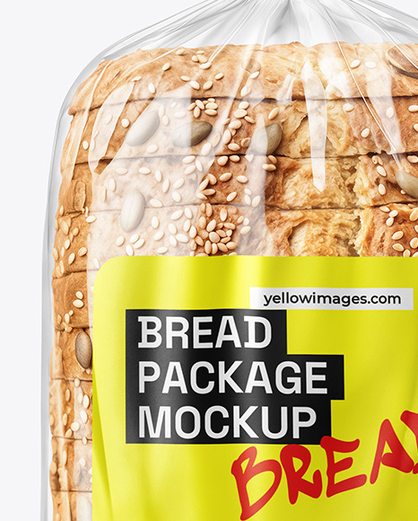 Sliced Bread with Assorted Seeds Package Mockup