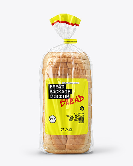 Sliced White Bread Package Mockup