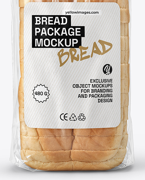 Sliced White Bread Package Mockup