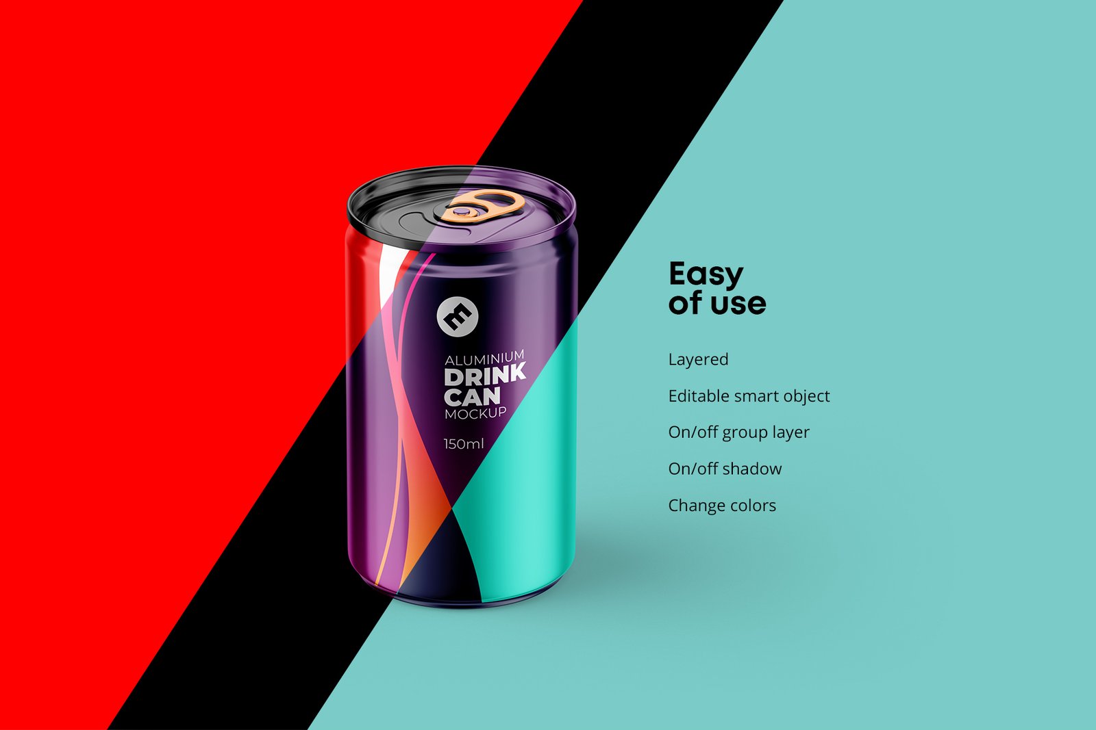 Slim 150ml Aluminium Can Mockup