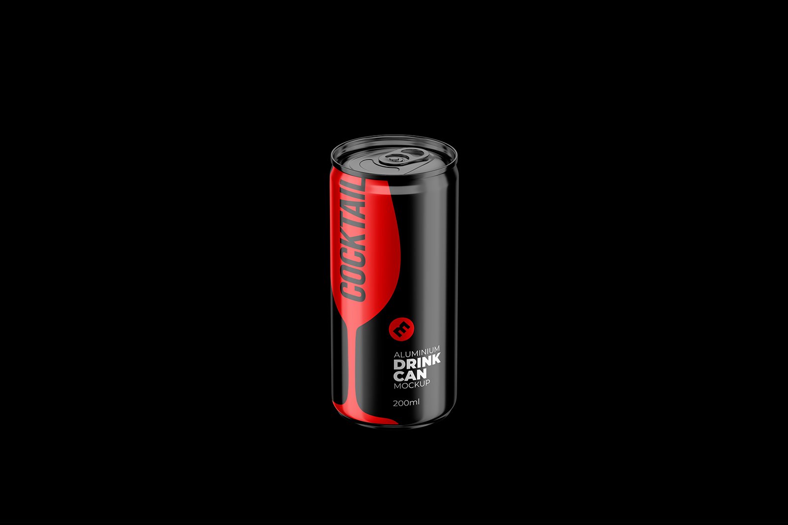 Slim 200ml Aluminium Can Mockup