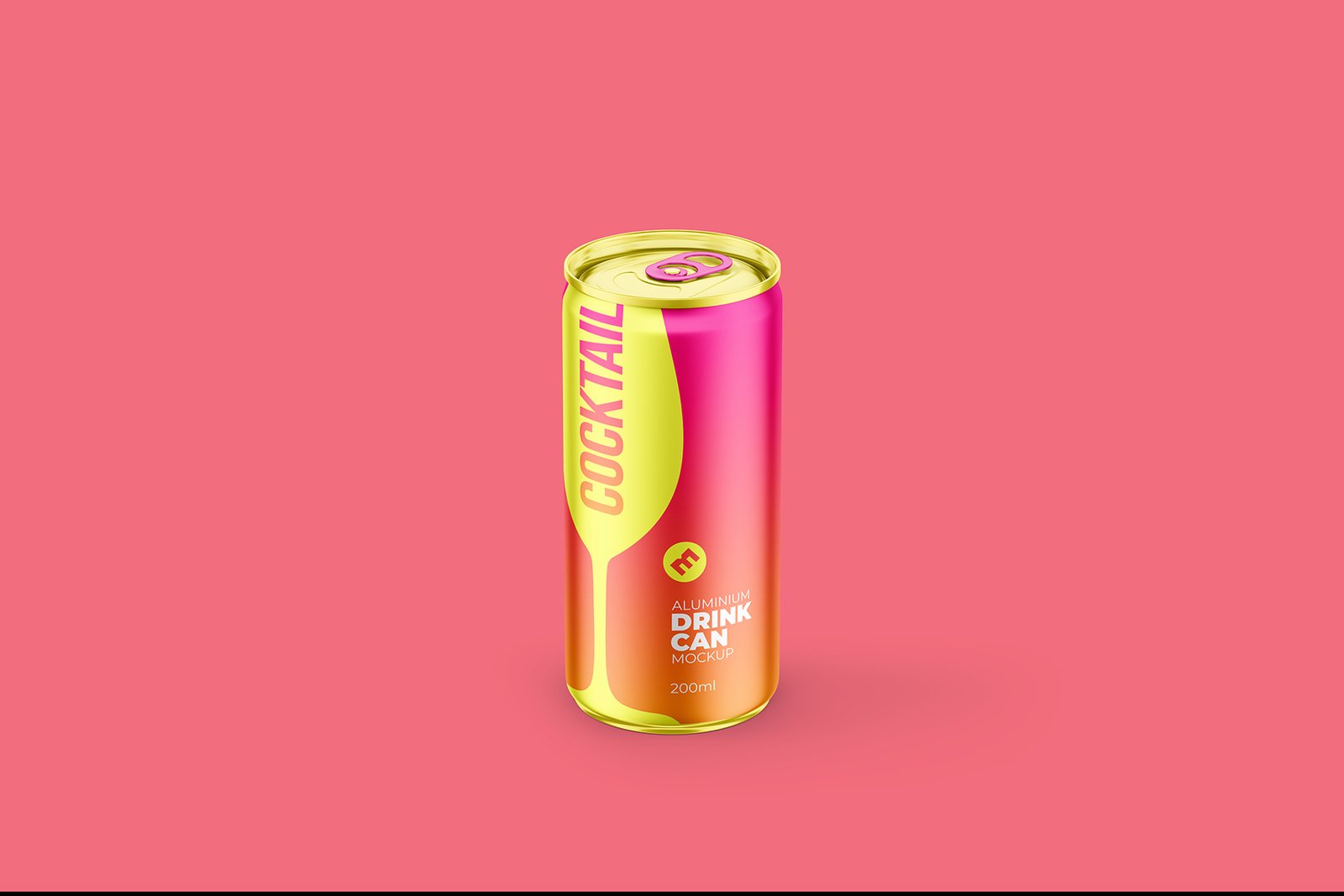 Slim 200ml Aluminium Can Mockup