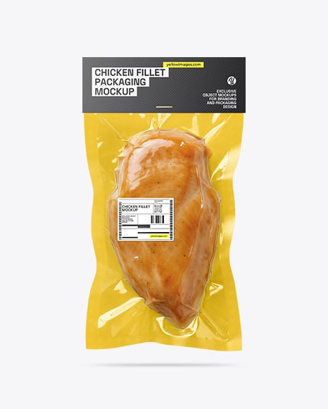 Packaging with Smoked Chicken Fillet Mockup