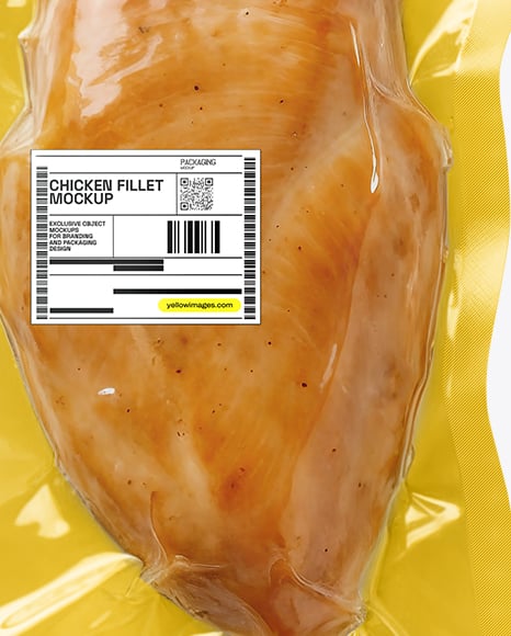 Packaging with Smoked Chicken Fillet Mockup