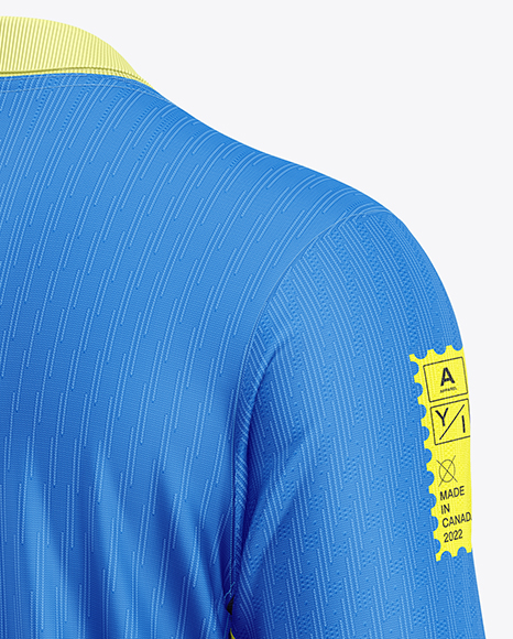 Soccer Jersey Mockup - Back Half Side View