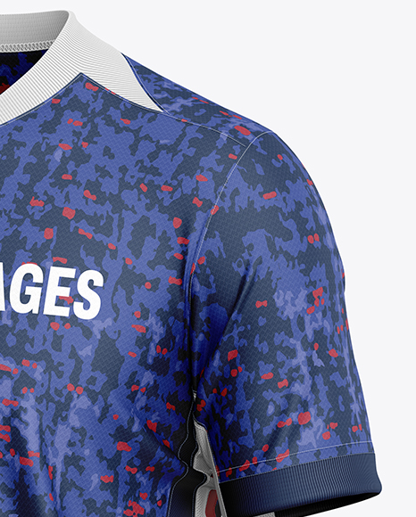 Soccer Jersey Mockup - Half Side View