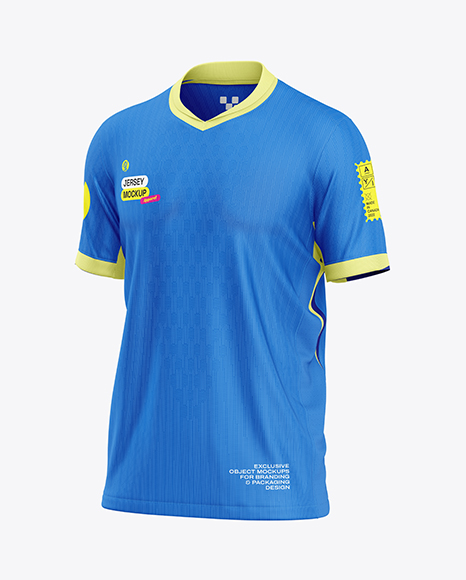 Soccer Jersey Mockup - Half Side View