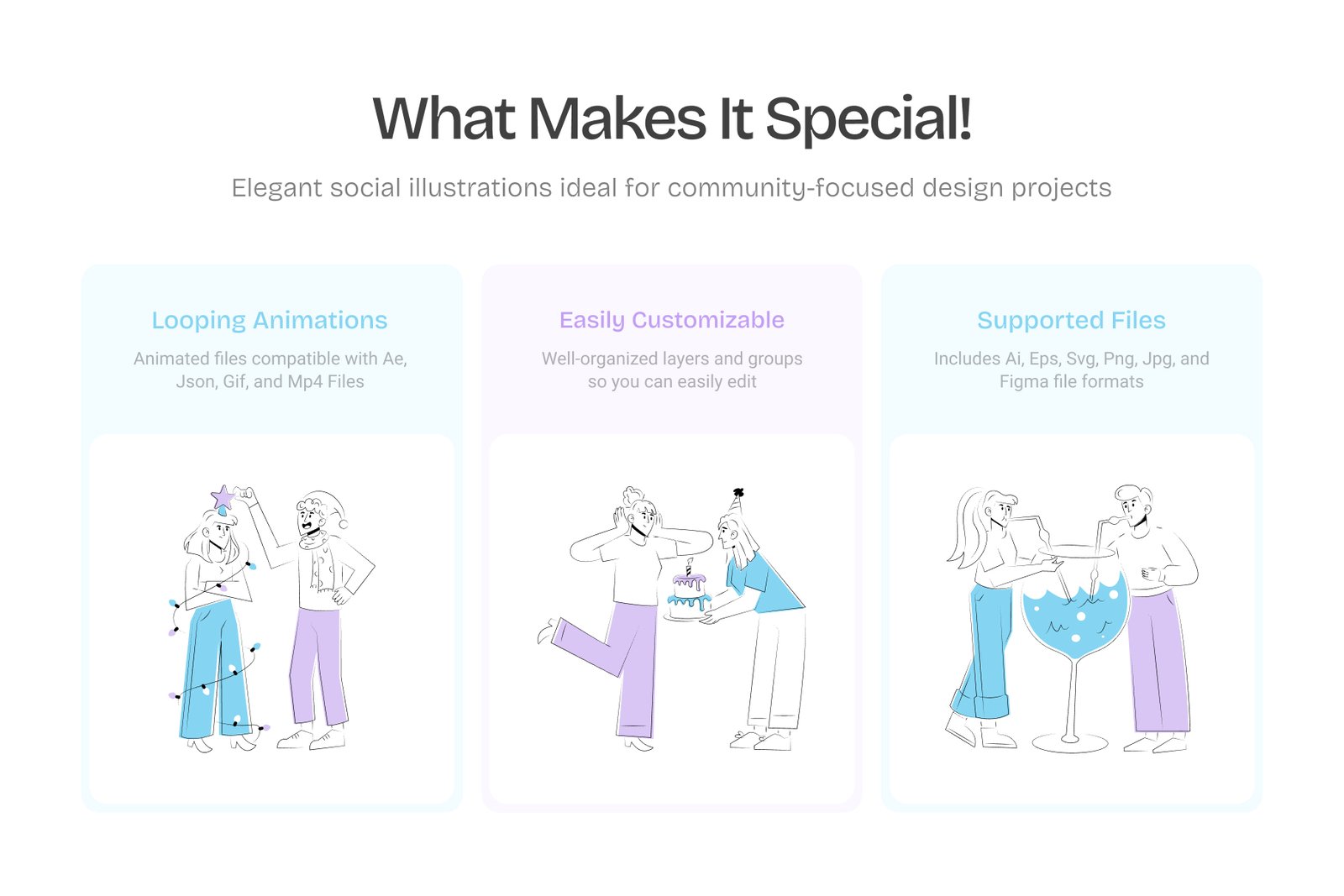 Social and Community Illustrations Bundle