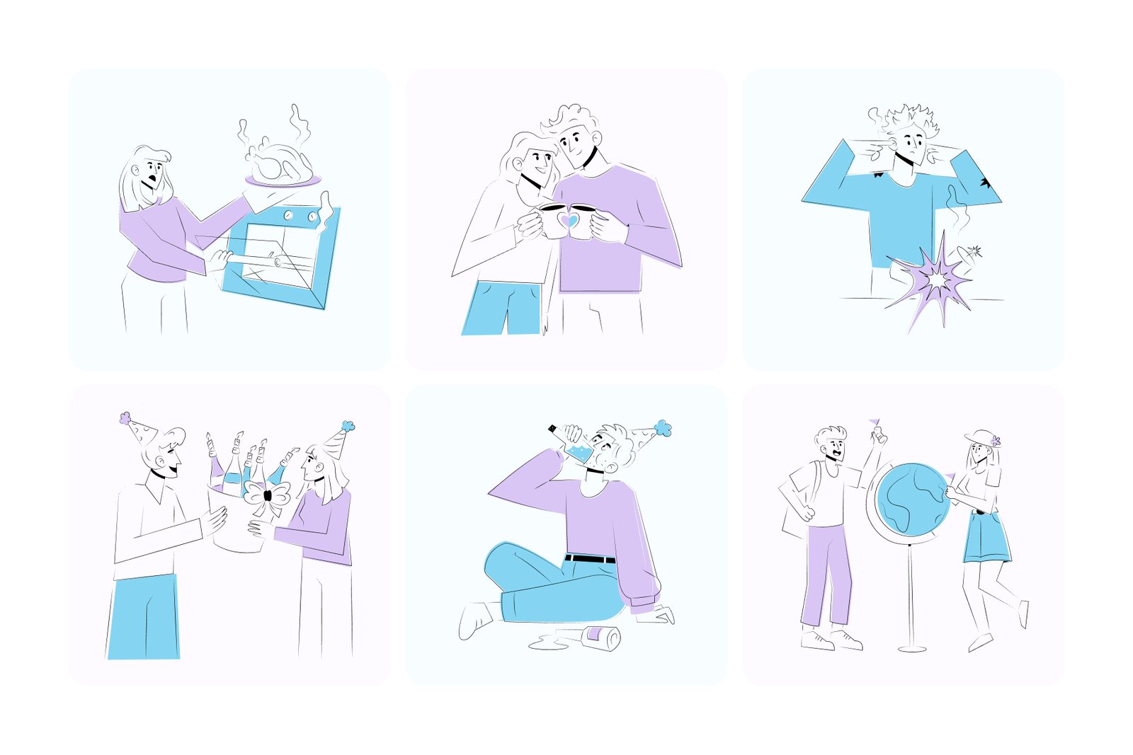 Social and Community Illustrations Bundle