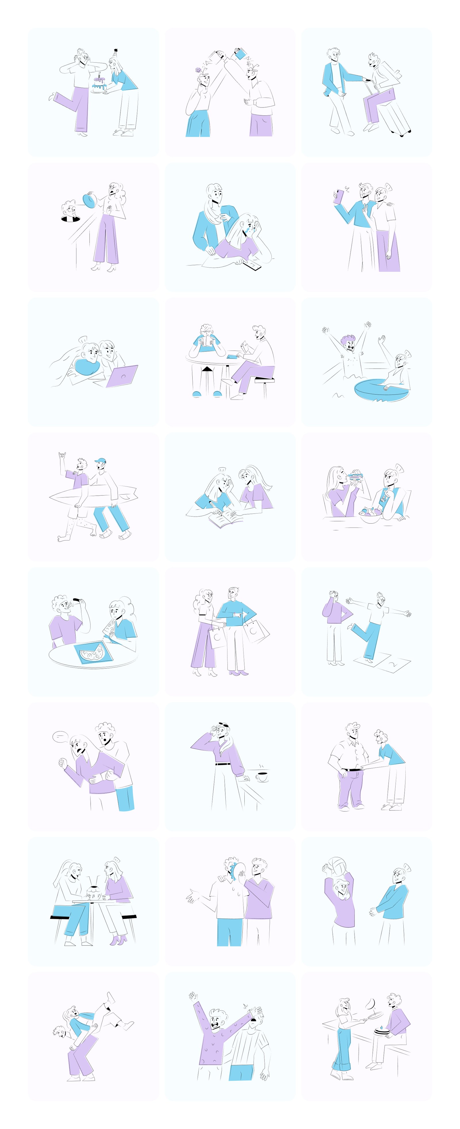 Social and Community Illustrations Bundle