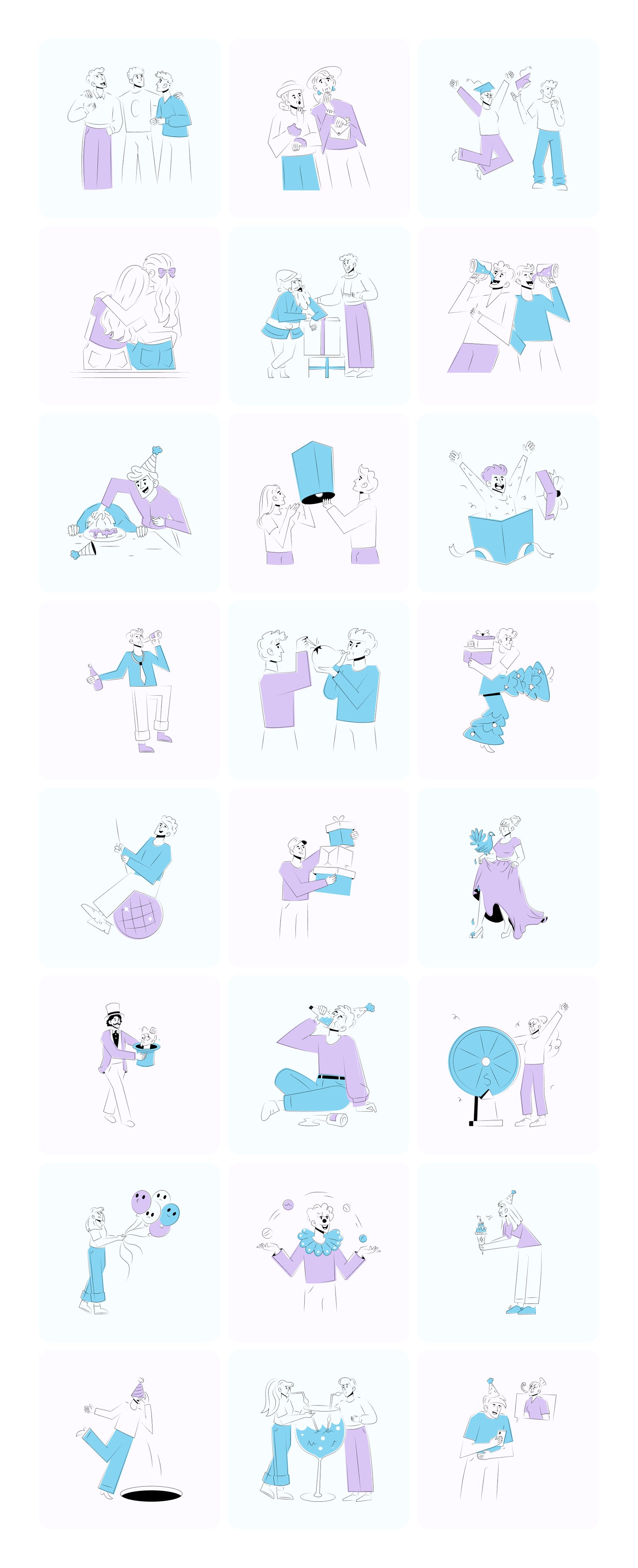 Social and Community Illustrations Bundle