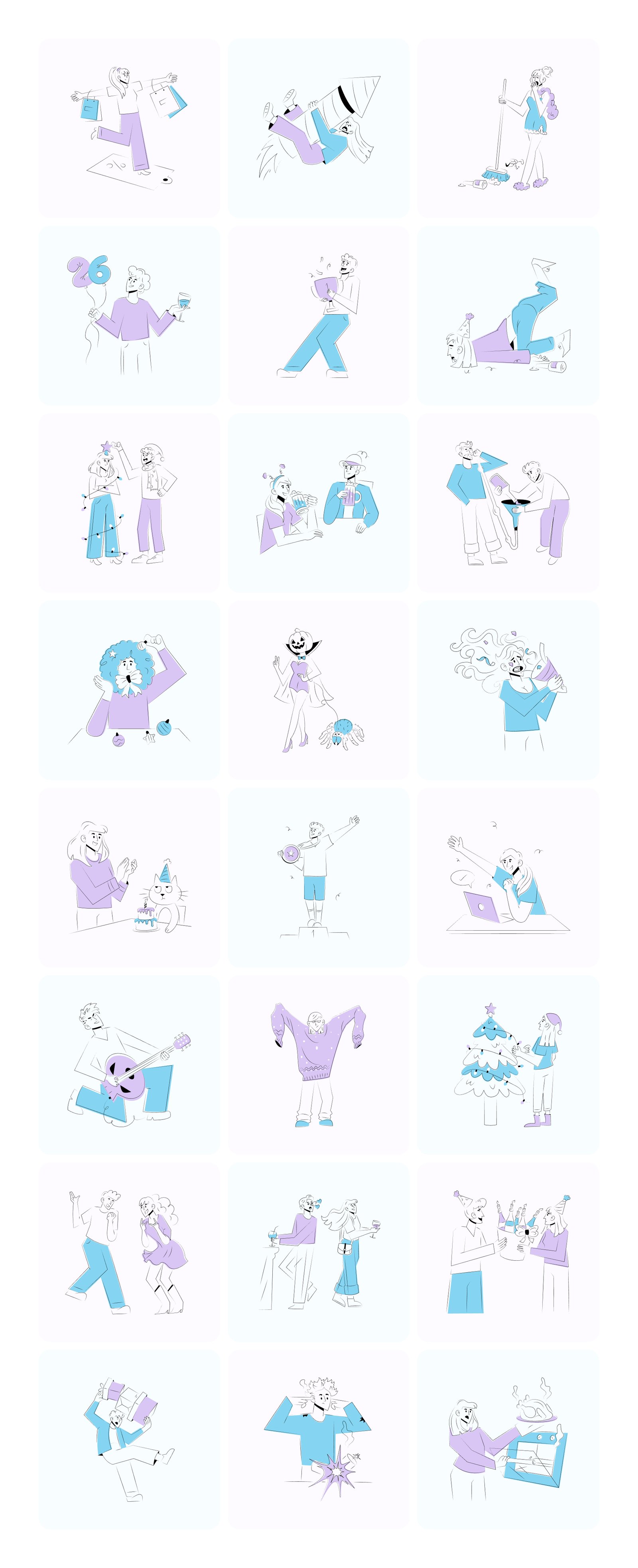 Social and Community Illustrations Bundle