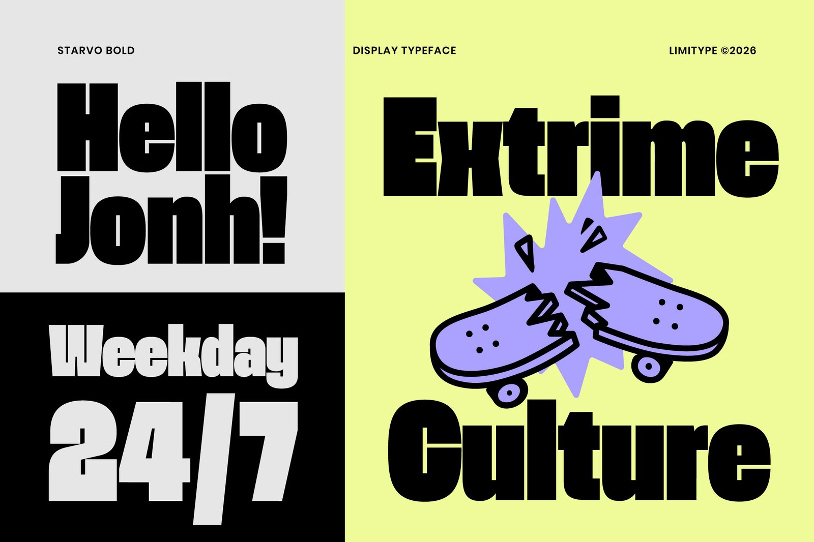 Starvo - Bold Condensed Font