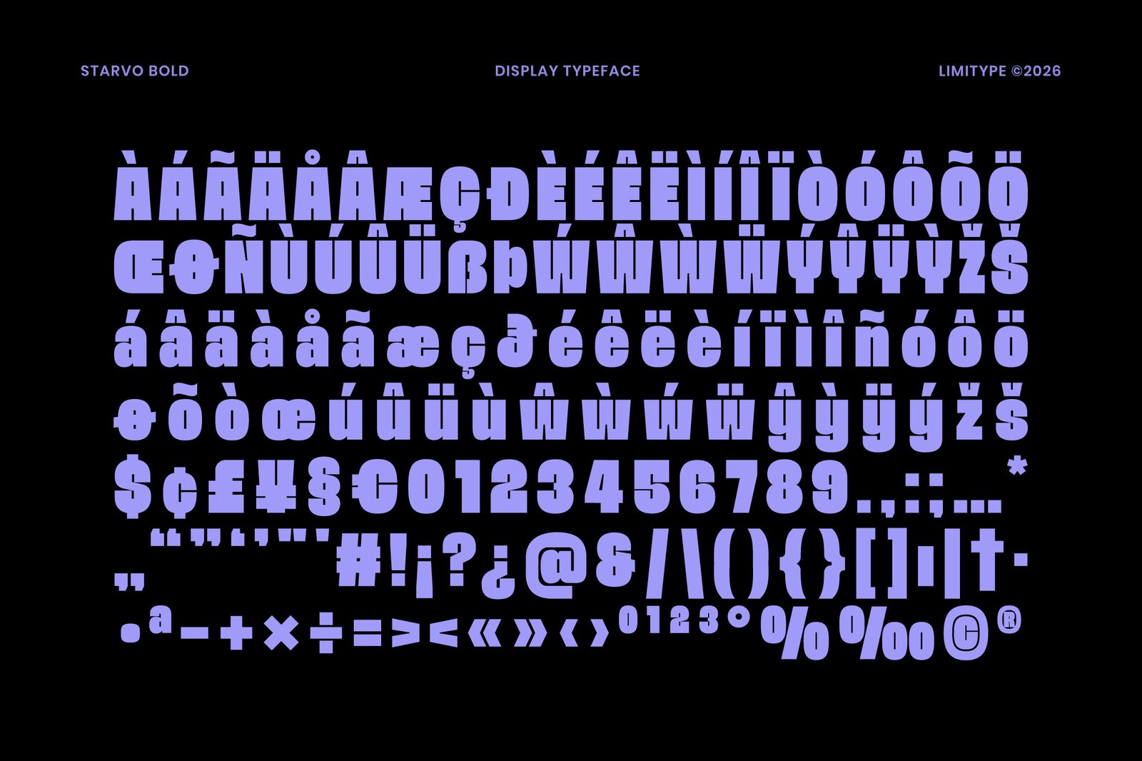 Starvo - Bold Condensed Font