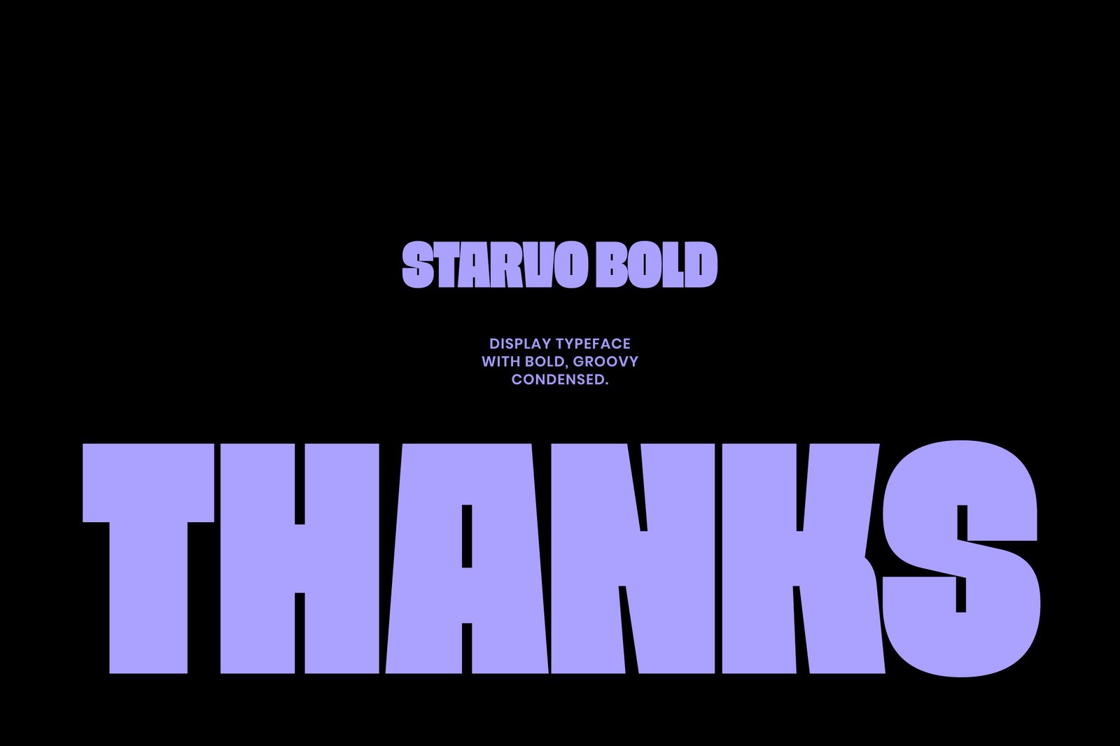 Starvo - Bold Condensed Font