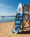 SUP Board on Sandy Beach Mockup