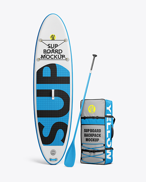 SUP Board with Bag Mockup - PSD Mockups