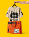 T-Shirt on Hanger with Shopping Bag Mockup