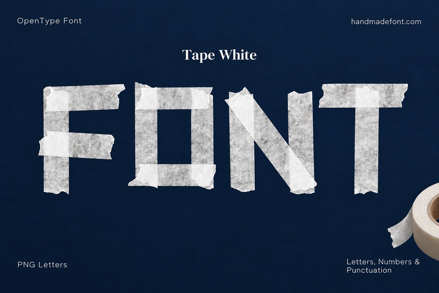 Tape White Font