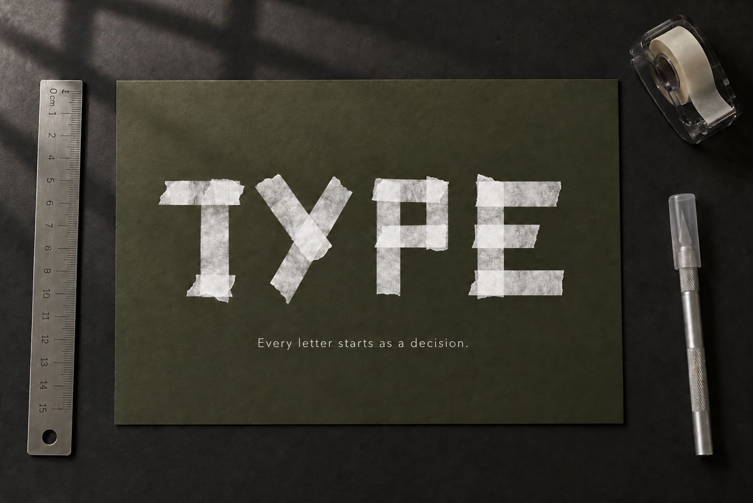 Tape White Font