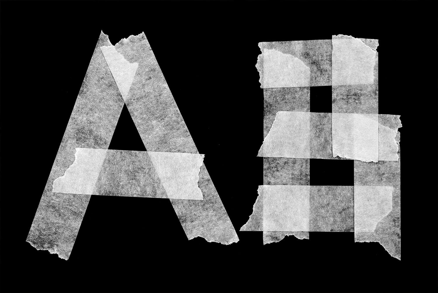 Tape White Font