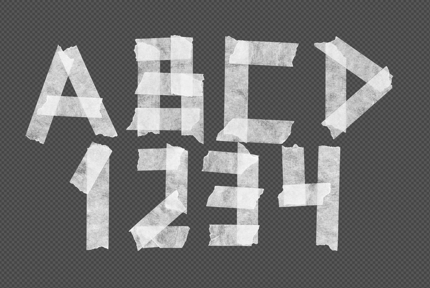 Tape White Font