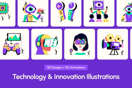 Technology and Innovation Illustrations Bundle