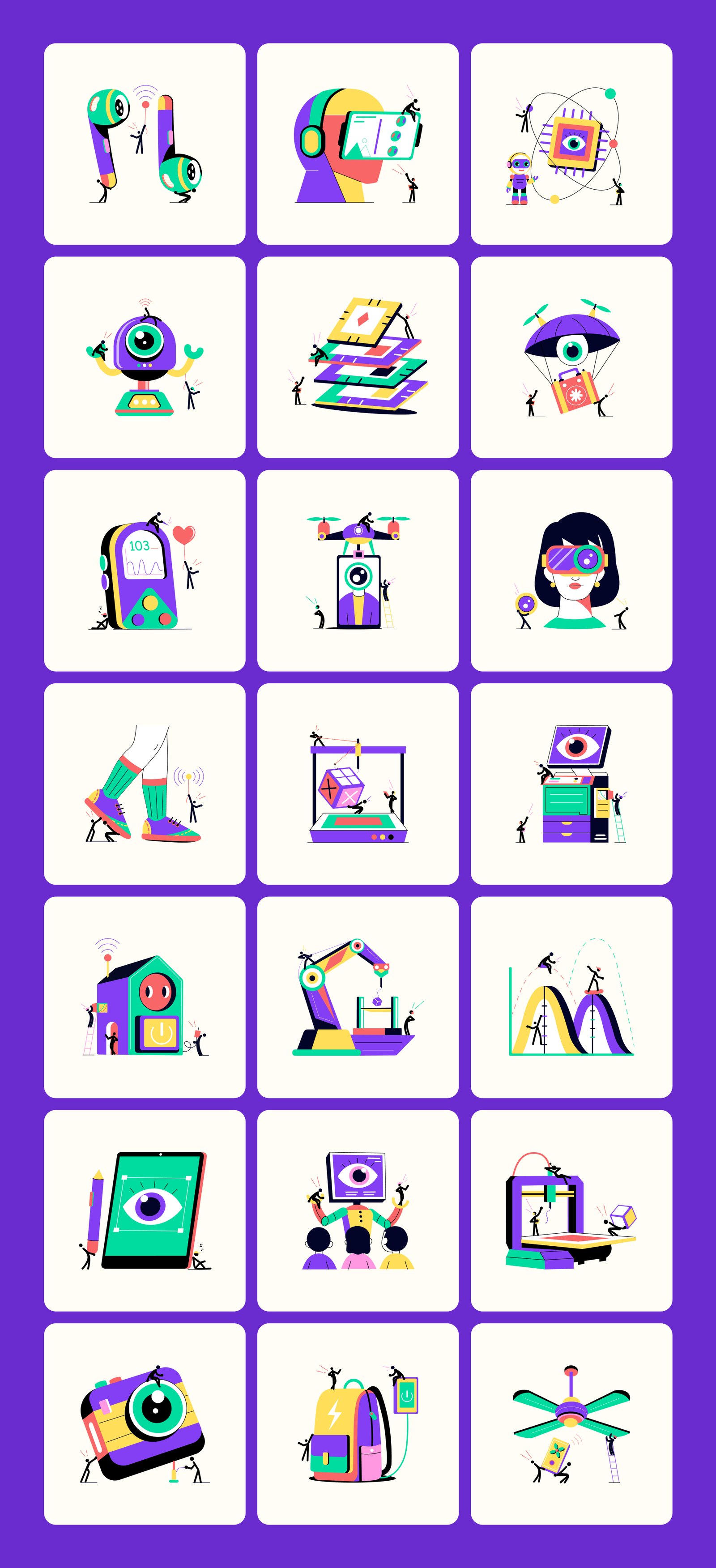 Technology and Innovation Illustrations Bundle