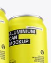 Three Matte Cans Mockup