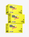 Three Paper Boxes Mockup